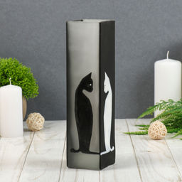 Ваза «Кошачье отражение», 320 мл, 21×5.5×5.5 см, стекло