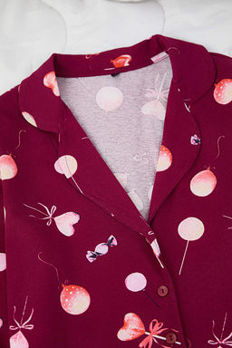 Ekru %100 Pamuklu Kalpli Orme Pijama Tak?m? THMAW25PT00141 - Trendyolmilla фото 4