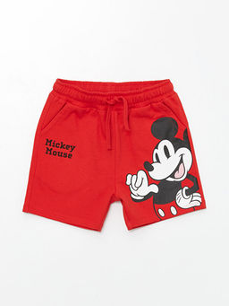 Beli Lastikli Mickey Mouse Bask?l? Erkek Bebek ?ort