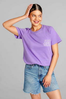 Арт. 3175 Футболка женская 44-52 (5 шт) Цвет:лила - Калинка фото 8