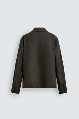 SOBRECAMISA 100% LINO / Marr?n - Zara фото 8