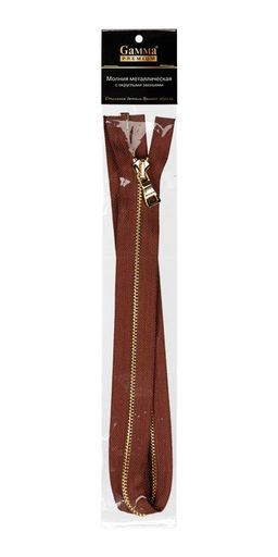 Молния Металл декоративная Gamma Premium MLP-5 60 см под золото золото однозамковая Тип 5 1 шт разъёмная
