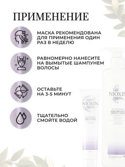 Маска Nioxin 3D Intensive для глубокого восстановления волос, 150 мл  фото 4