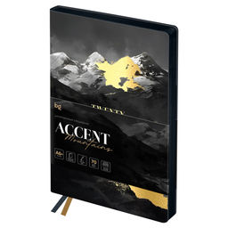 Ежедневник BG 2026г. А6+ 176л. кожзам "Accent. Mountains" (DdA6+_09812) цв.срез, тиснение фольгой