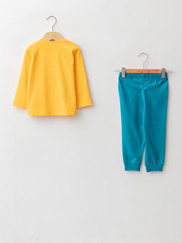 Bisiklet Yaka Uzun Kol Bask?l? Pamuklu Erkek Bebek Pijama Tak?m? - Waikiki фото 2