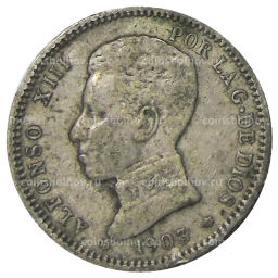 1 песета 1903 года Испания