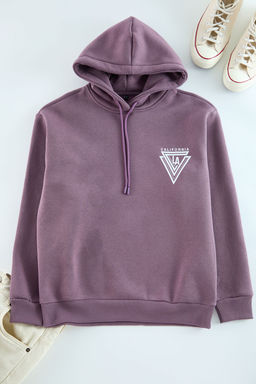 TRENDYOL MAN Turuncu %100 Pamuk Kapusonlu / Genis Kesim Kolej Bask?l? Ici Polarl? Sweatshirt TMNAW24SW00063 - Trendyolmilla фото 19
