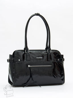 Сумка женская кожаная 8053Q black Polina&Eiterou