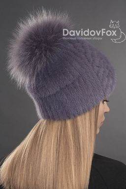 Шапка Буратино норка слива орнамент