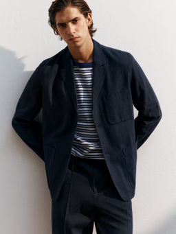 Blazer en mezcla de lino