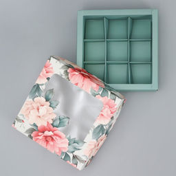 Цена за 5 шт. Коробка для конфет, кондитерская упаковка, 9 ячеек, «Нежность внутри», 14.7×14.7×3.5 см