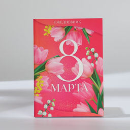 Подарочный набор, ежедневник А6 80 листов и термостакан 250 мл Укрась свой мир. 8 марта - Artfox фото 3