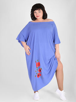 Платье женское свободное летнее длинное синего цвета - Almond фото 2