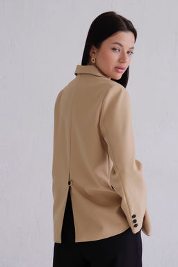 12419 Жакет однобортный бежевый - Martichelli фото 4