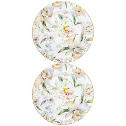 Набор тарелок десертных 2 пр. 20,5*20,5*1,5 см "Корнелия" фарфор NEW BONE CHINA