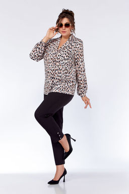 Блуза Swallow 803.2 черный+серебряный узор фото 734