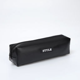 Косметичка-пенал на молнии Style, угольно-чёрная