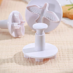 Плунжеры кондитерские Доляна «Птица», набор 3 шт., 4.5×5 см, пластик, белые