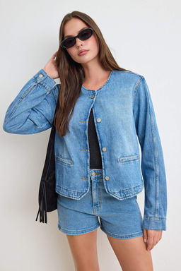 Mavi Dugme Detayl? Denim Ceket TWOSS26CE00041
