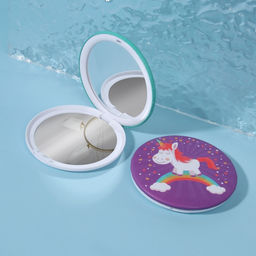 Цена за 2 шт. Зеркало складное Единороги, d=7 см, рисунок МИКС - Qf фото 4