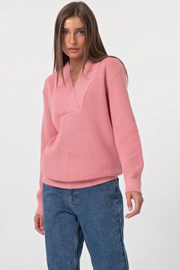 Пуловер вязаный свободный со спущенным плечом черный - Fly фото 19