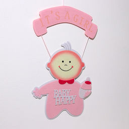 Украшение на гендер пати «Подвеска Baby Happy Girl», 32×32×52 см