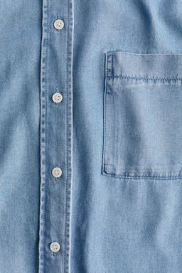 Camisa denim de lyocell - H&m фото 6