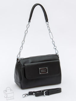 Сумка женская кожаная 0730CH black Polina&Eiterou