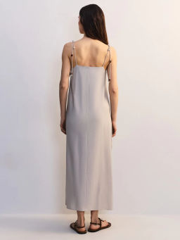 Сарафан изо льна с декоративными бусинами ZR2605012903-36 / Zarina