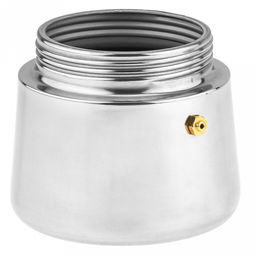 Кофеварка из нержавеющей стали, гейзерная, на 4 чашки, 250мл д8,5см h16см, бакелитовая ручка, подарочная коробка (Китай)