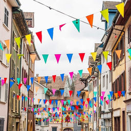 Гирлянда-флажки, длина 50 м, 14×21 см, 100 флагов