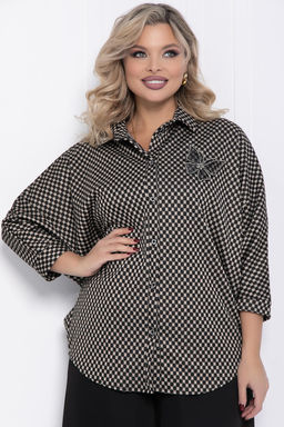 Рубашка Сладкий поцелуй (черно-бежевая) Б12329-4 - Lt collection фото 4