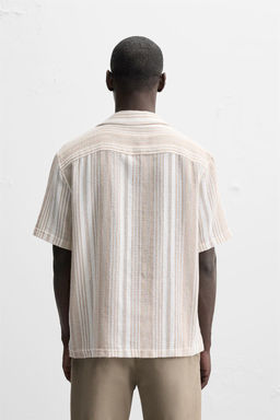 STRIPED TEXTURED SHIRT - Zara фото 3