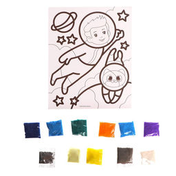 Набор для творчества. Лунная фреска Приключения в космосе, светящийся песок + блёстки - Школа талантов фото 3