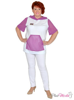 Футболка Модель №1608 размеры 44-84 - Plusmoda фото 5