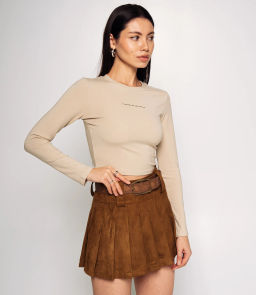 Лонгслив #КТ976, светло-бежевый - Dommod фото 2