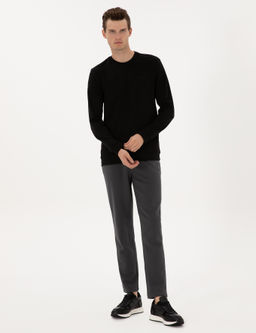 Siyah Regular Fit Sweatshirt - Pierre cardin фото 4