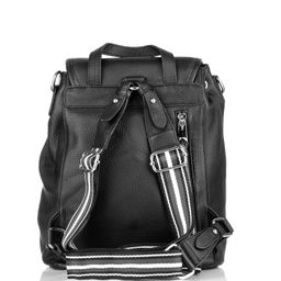 18034 black, женский кожаный рюкзак Barcelo Biagi