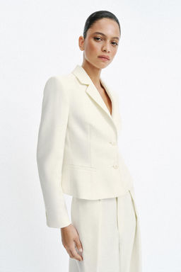 BLAZER ENTALLADA HOMBRERAS / Crudo - Zara фото 2