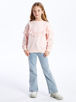Bisiklet Yaka F?rf?r Detayl? Uzun Kollu K?z ?ocuk Sweatshirt - Waikiki фото 2