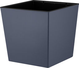 Горшок London CUBE 11,6л 250х250мм Вулканический серый c дренажной вставкой 10л (уп.6)