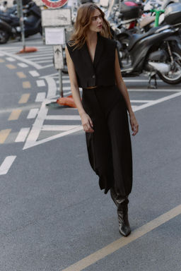 HIGH-WAIST CULOTTE TROUSERS