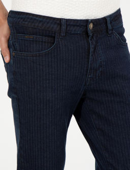 Lacivert Slim Fit Jean Pantolon