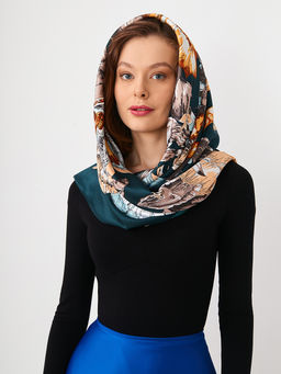 Большой, мягкий, тонкий и очень нежный двусторонний платок с рисунком. - Tantino фото 5