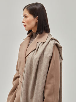 Большой теплый двусторонний палантин В СОСТАВЕ ШЕРСТЬ - Tantino фото 5