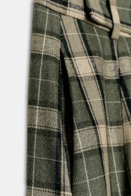ZW COLLECTION CHECK TROUSERS WITH WOOL - Zara фото 9