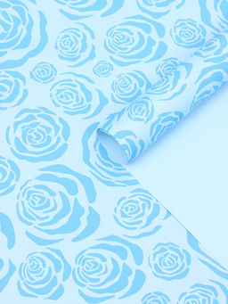 Цена за 20 шт. Пленка флористическая для цветов, «Цветы», голубая, 57×57 см