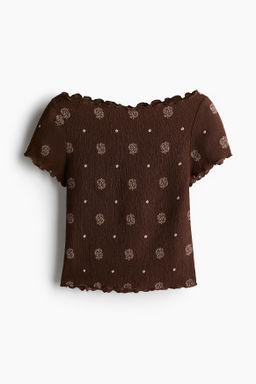 Top efecto arrugado con detalles sobrehilados - H&m фото 4