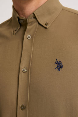 Erkek Haki Uzun Kollu Basic G_mlek - U.s. polo assn фото 6