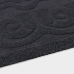 Коврик влаговпитывающий придверный без окантовки Доляна «Восточная сказка», 40×60 см, серый